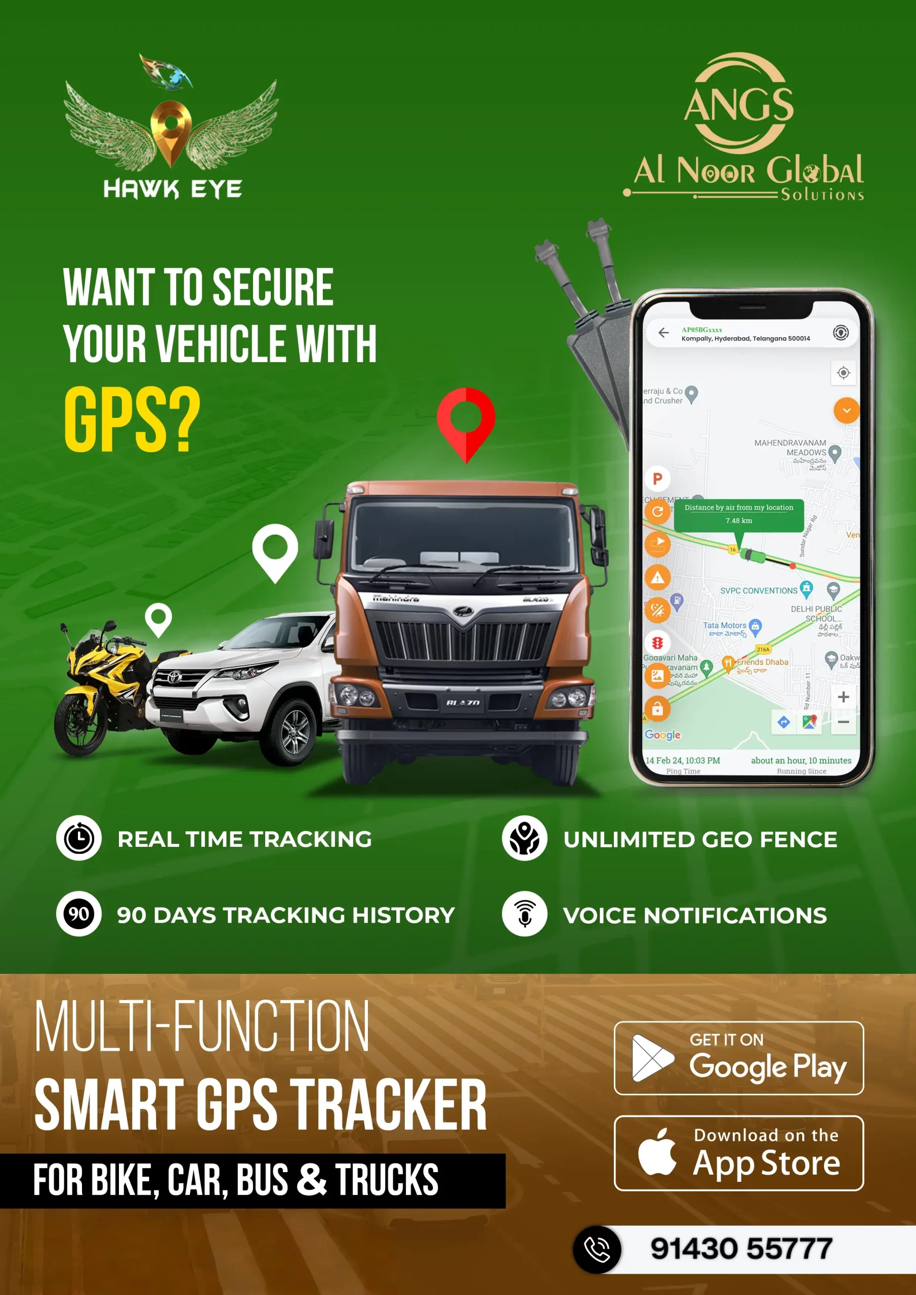Taxi service in vijayawada - gps tracker